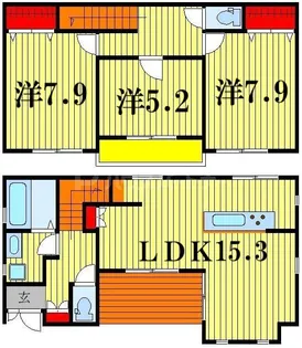 千葉県柏市塚崎【一戸建】の間取り