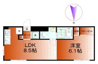 アスキー蒲田【2階】の間取り
