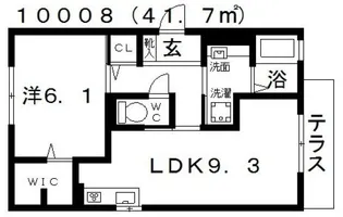 エレガンテ天美 A棟【1階】の間取り