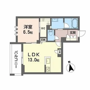 リバーサイドクレド【2階】の間取り