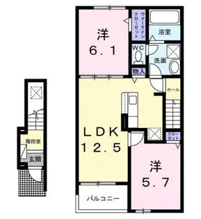 ガーデンコート なかつ【2階】の間取り