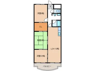 ソレイユ笠松【2階】の間取り