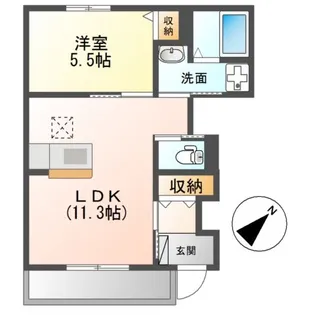 グラード【1階】の間取り
