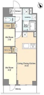 グランカーサ江戸川橋【6階】の間取り