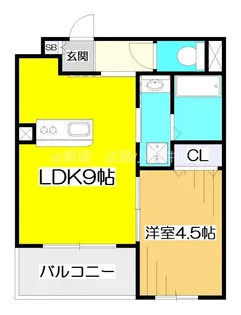東京都小金井市中町2【マンション】の間取り