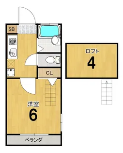 キャスル松山【2階】の間取り