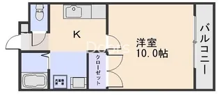 岡山県岡山市北区辰巳【マンション】の間取り