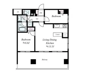 EXZAREGALO西日暮里【7階】の間取り