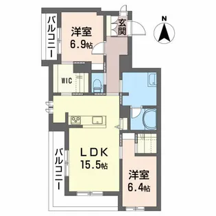 オリゾンIII D棟【3階】の間取り