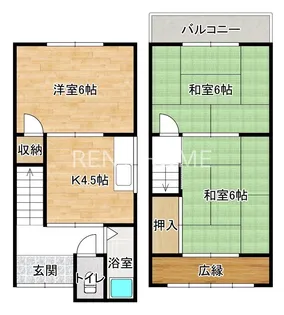 大阪府柏原市太平寺2【一戸建】の間取り