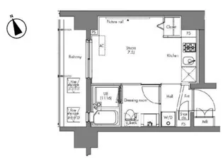 1Kの間取り画像