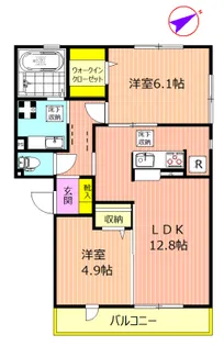 ルシアンB【1階】の間取り