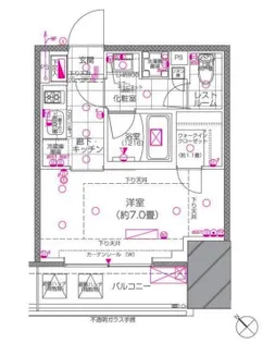 東京都港区赤坂6【マンション】の間取り