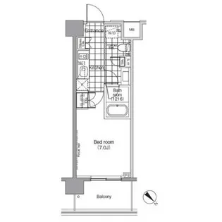 パークハビオ赤坂【9階】の間取り