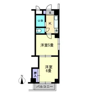 エクセレント大供【5階】の間取り