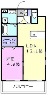 ブルースカイマンションX【2階】の間取り