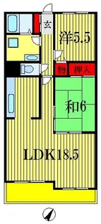ヴィラ稲毛【4階】の間取り