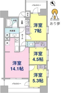 パークフラッツ横濱公園【11階】の間取り