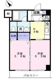 埼玉県川口市大字里【マンション】の間取り