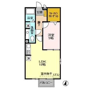 クレールセゾン B【1階】の間取り