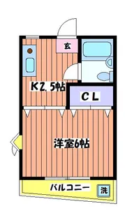 リバティハイツ【1階】の間取り