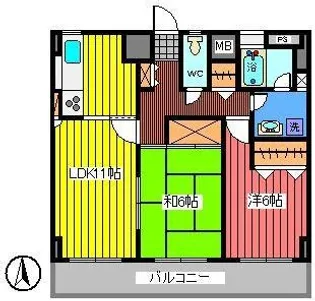 ヴィアーレ浦和【9階】の間取り