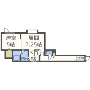 北海道札幌市北区篠路五条8【アパート】の間取り