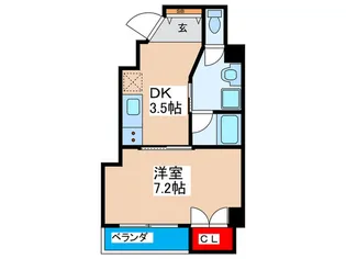 グランドールハタダビルディングII【6階】の間取り
