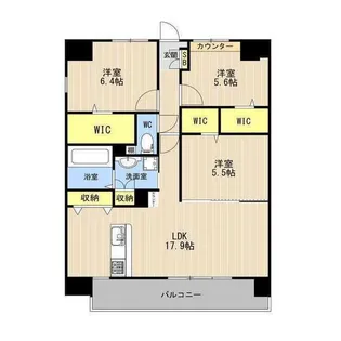 LIBTH光の森【9階】の間取り