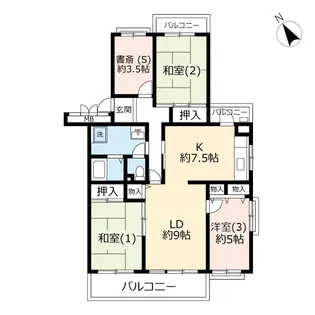 UR湘南ライフタウンパークサイド駒寄【2階】の間取り