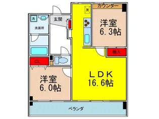 あとりえこ-と【5階】の間取り