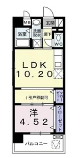 モダンテラス中央【4階】の間取り