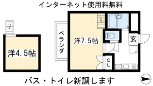 エクセレント北白川【2階】の間取り