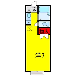 クローバーハイツB【2階】の間取り