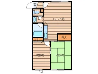美和ハイツ【1階】の間取り