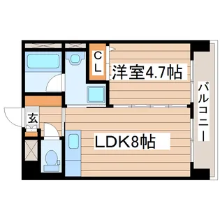 ミゥ・フォリア【1階】の間取り