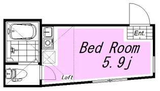 ユナイト生田マドンナストリート【2階】の間取り