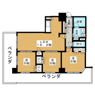 プレミスト泉レジデンス【6階】の間取り