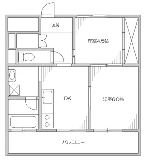 中里ロイマンション【1階】の間取り