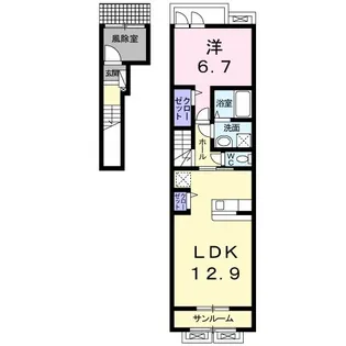 ニクマット【2階】の間取り