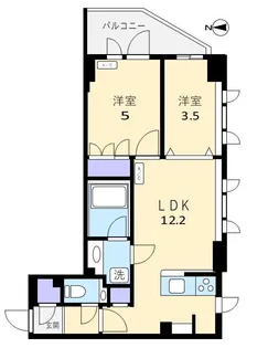 イーストコート中野【7階】の間取り