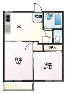 シティハイツオオタケB【1階】の間取り