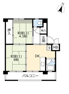 UR武里【5階】の間取り