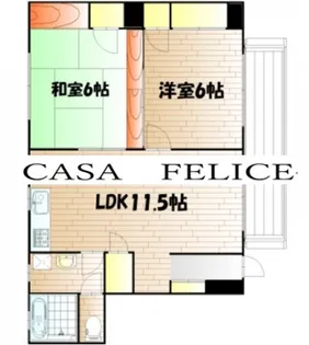 コーポ錦【3階】の間取り