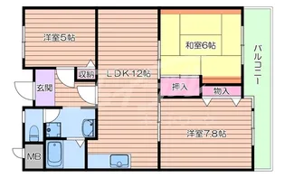 シェリール江坂【5階】の間取り