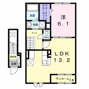 ファミーユかえで【2階】の間取り