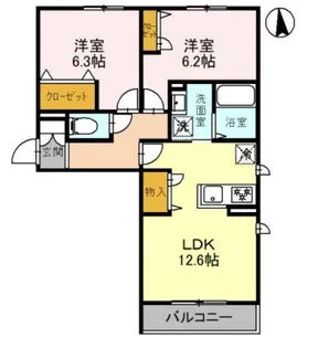 シャーメゾン茜【1階】の間取り