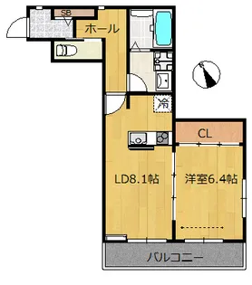 ラシーネ藤ノ木【2階】の間取り