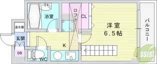 ジュネス神戸【5階】の間取り