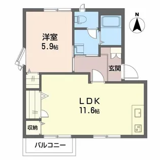 勝屋ハイツ【2階】の間取り